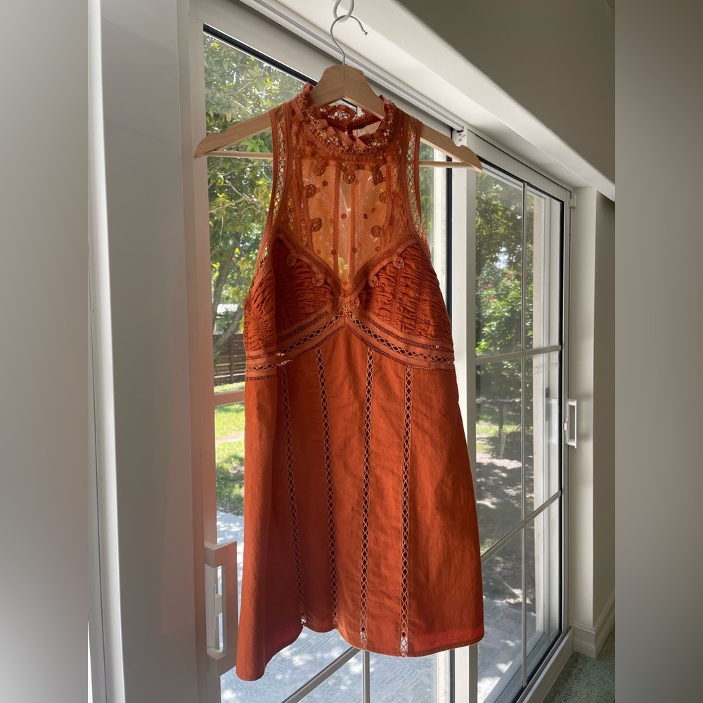 Free People Orange Sleeveless Dress